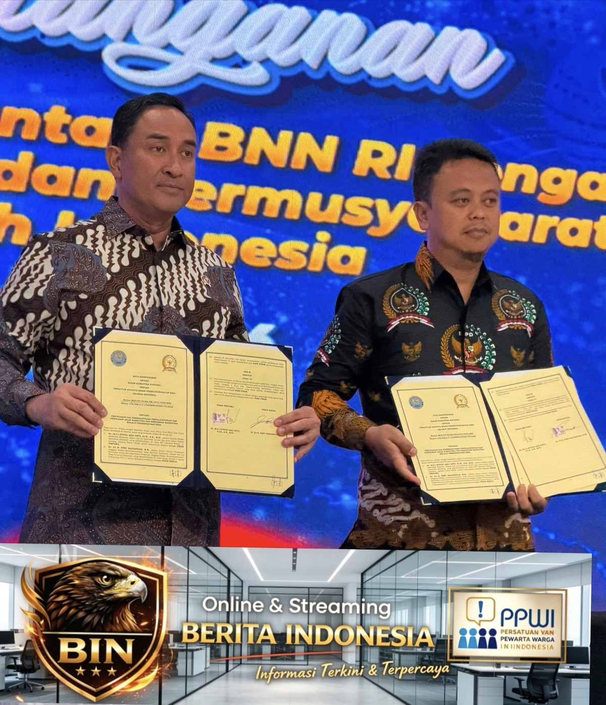 PABPDSI DAN BNN TANDATANGANI NOTA KESEPAHAMAN DESA BERSINAR, BPD SIAP JADI GARDA TERDEPAN PERANG MELAWAN NARKOBA DI DESA