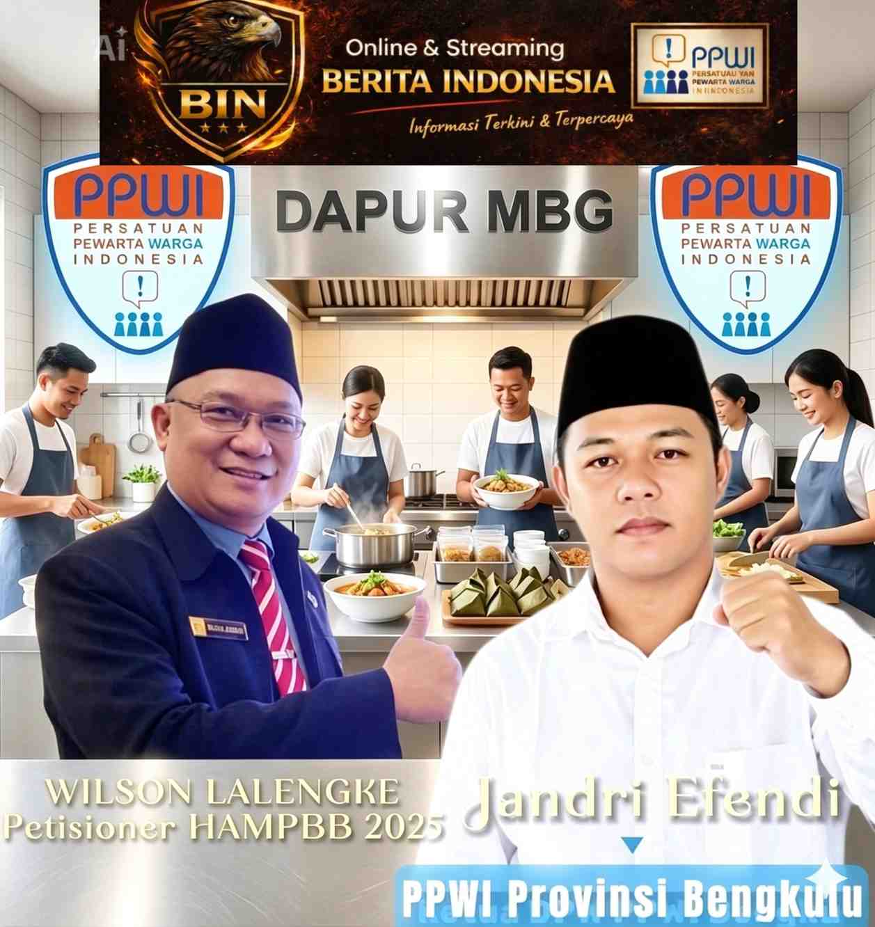 PPWI Minta Pemerintah Provinsi Bengkulu Inspeksi Seluruh Dapur MBG, Pastikan Pengelolaan Limbah Sesuai Standar