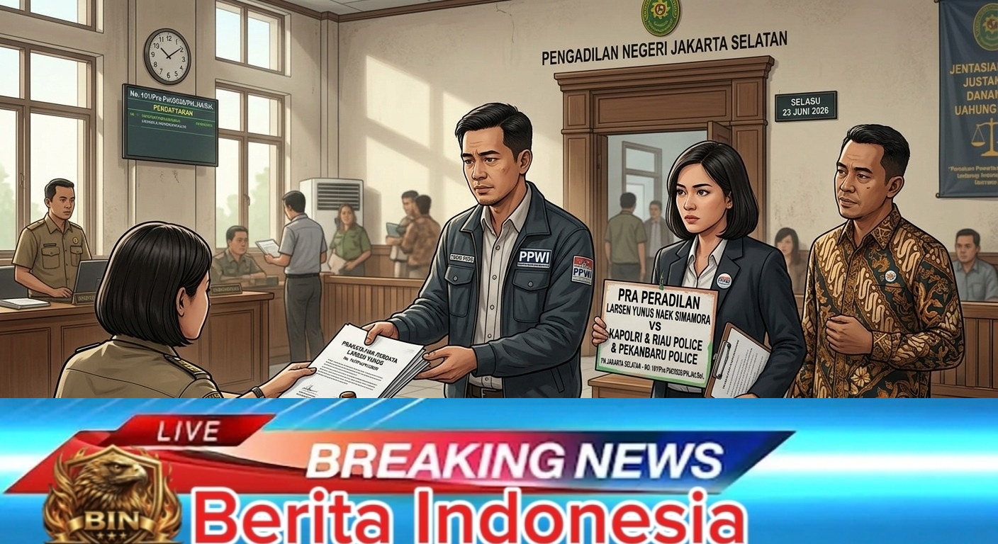 *Terkait Kriminalisasi Aktivis KNPI Larshen Yunus, PPWI Daftarkan Praperadilan Lawan Kapolri di PN Jakarta Selatan*