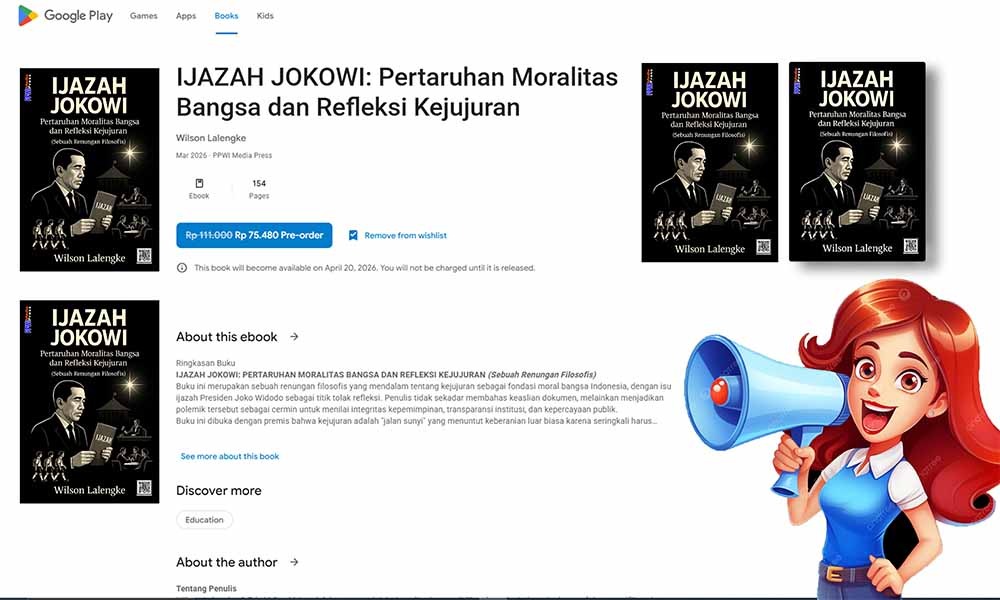 Telah Terbit E-Book..! IJAZAH JOKOWI: Pertaruhan Moral Bangsa dan Refleksi Kejujuran (Sebuah Perenungan Filosofis)