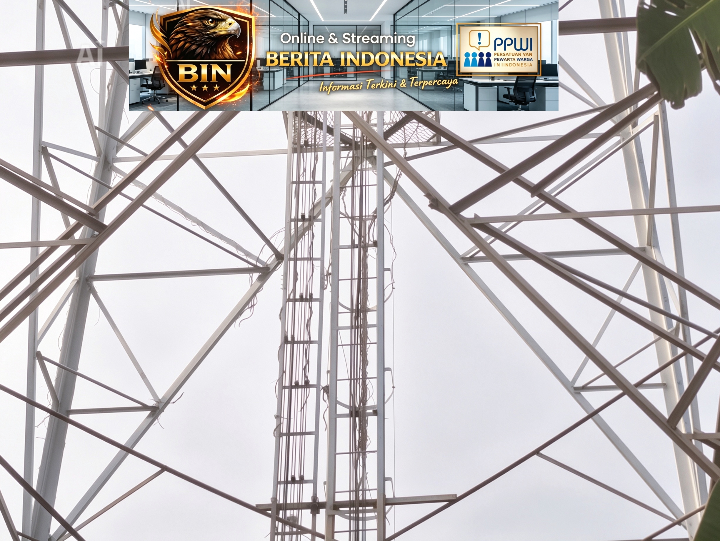Tower Telkomsel Wilayah Lubuk Sanai Keropos Mengancam keselamatan  Perumahan Warga Sekitar