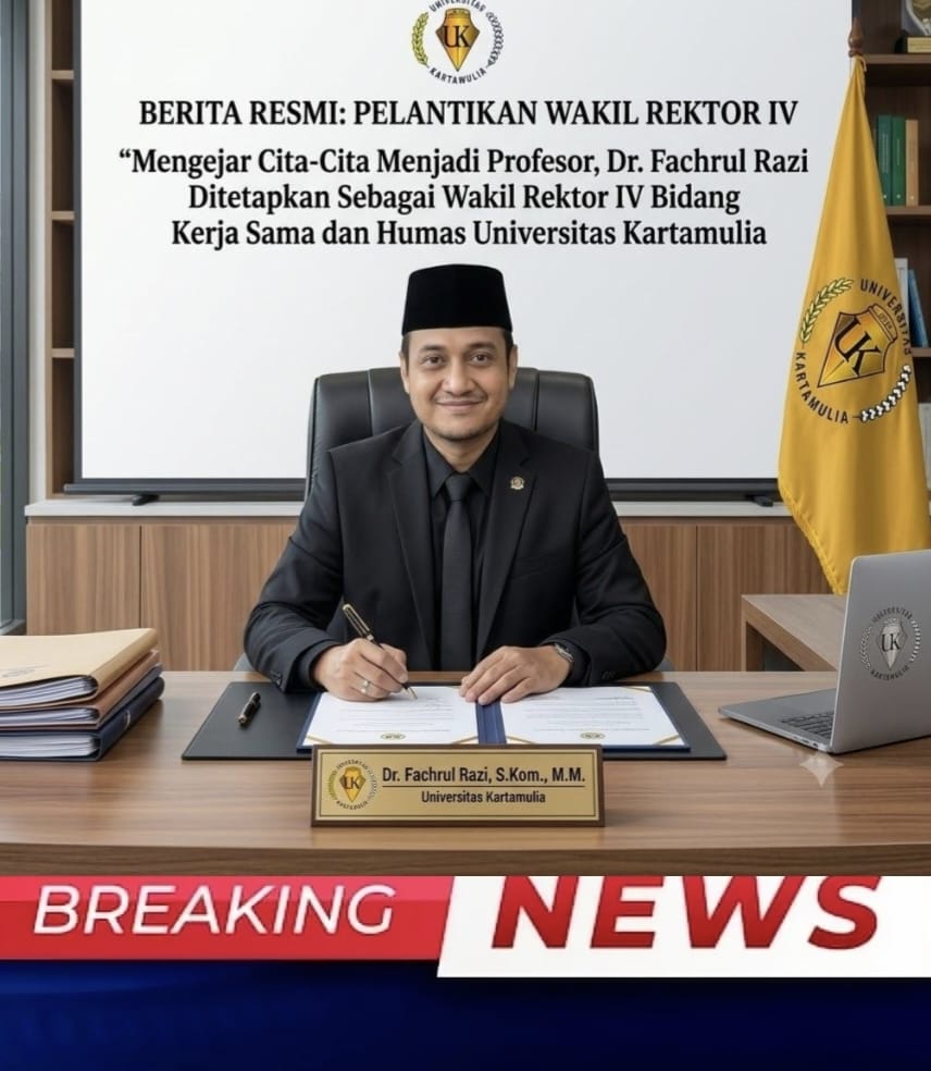 *Mengejar Cita-Cita Menjadi Profesor, Dr. Fachrul Razi ditetapkan menjadi Wakil Rektor di Universitas Kartamulia*